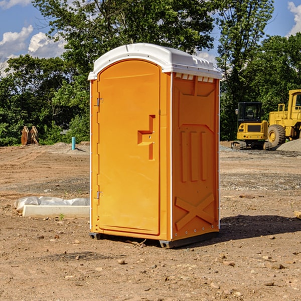 how often are the porta potties cleaned and serviced during a rental period in Sierra Brooks